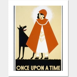 Vintage Little Red Riding Hood - WPA Poster Posters and Art